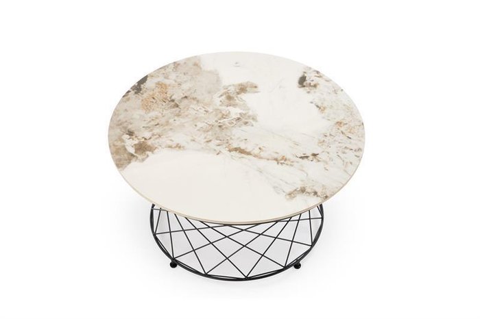 Стол журнальный Alessia бежево-черного цвета - купить Журнальные столики по цене 31446