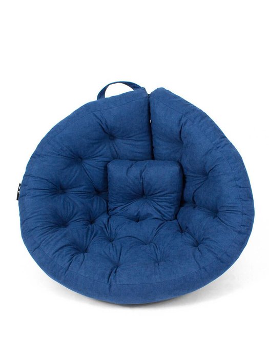 Бескаркасное кресло-матрас Футон Classic Denim синего цвета