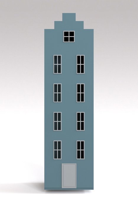 Шкаф-домик Амстердам Maxi голубого цвета