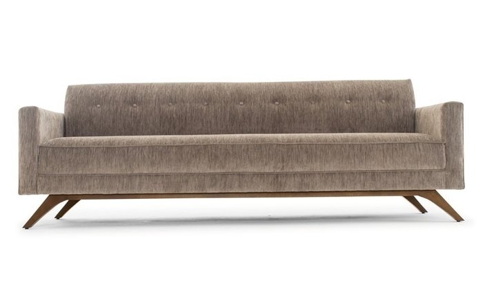 Прямой диван коричневого цвета  - купить Прямые диваны по цене 80500.0