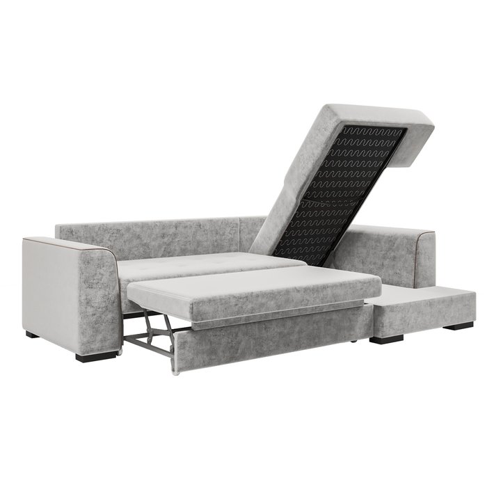Угловой диван-кровать Монтана серого цвета - лучшие Угловые диваны в INMYROOM