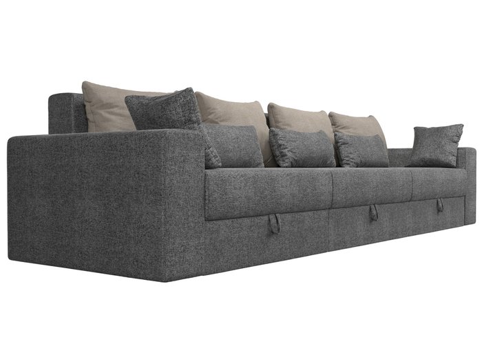 Прямой диван-кровать Мэдисон Long серо-бежевого цвета - лучшие Прямые диваны в INMYROOM