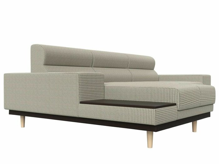 Угловой диван-кровать Леонардо серо-бежевого цвета левый угол - лучшие Угловые диваны в INMYROOM