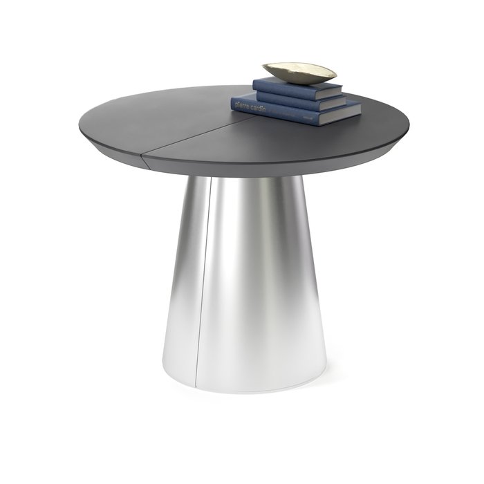 Обеденный стол раздвижной Каcтула М на серебряном основании - лучшие Обеденные столы в INMYROOM