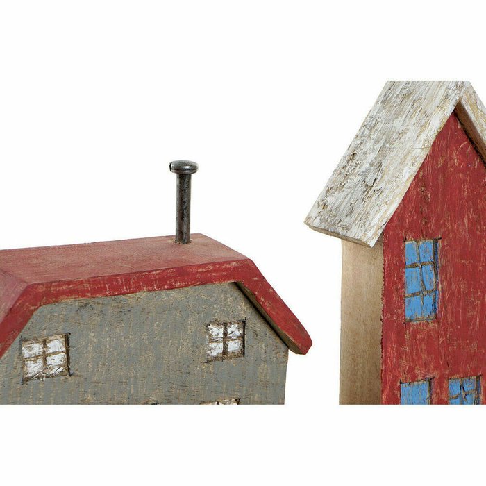 Декоративная фигура Разноцветный Железо Дома (60 x 10 x 24 cm) - купить Фигуры и статуэтки по цене 7639.0