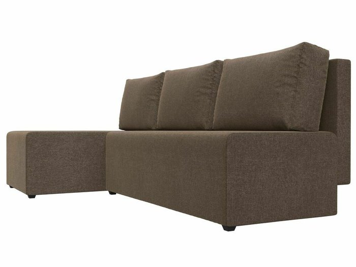 Угловой диван-кровать Поло коричневого цвета левый угол - лучшие Угловые диваны в INMYROOM
