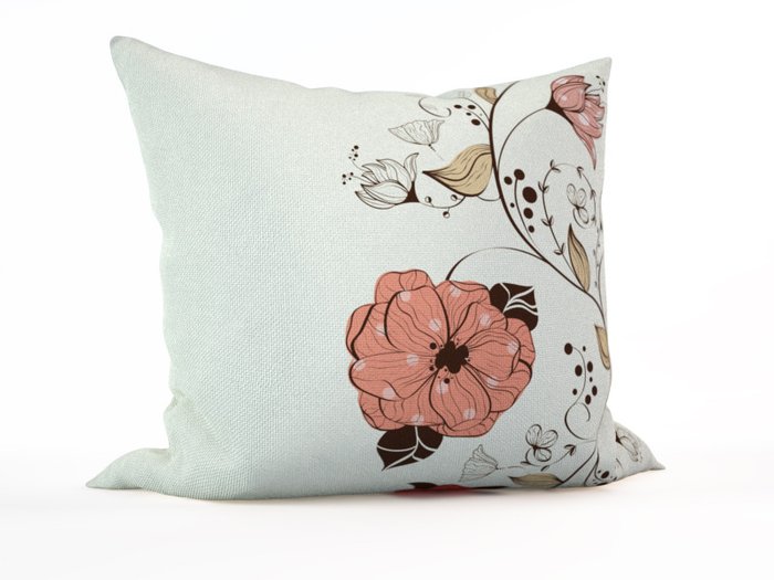 Декоративная подушка: Пастельные цветы