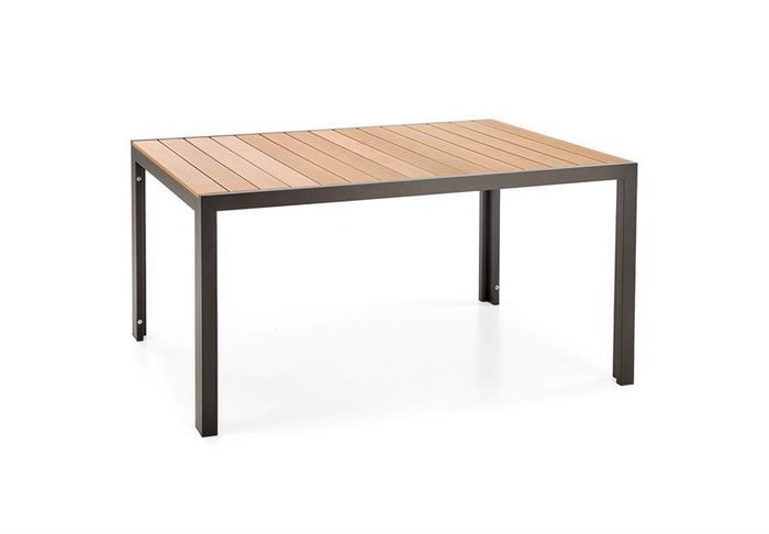 Стол обеденный Fierro P бежево-черного цвета Стол обеденный Fierro P бежево-черного цвета