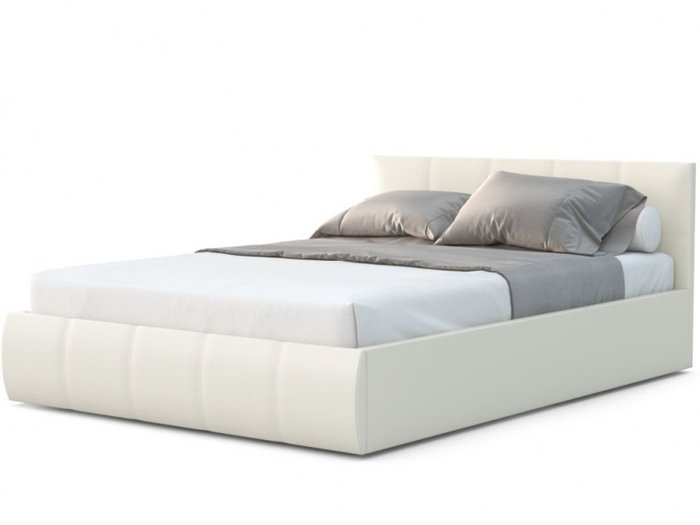 Кровать с подъемным механизмом Верона 180х200 молочного цвета