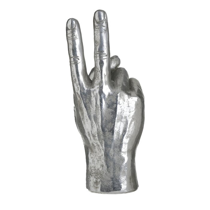 Декор настольный Hand серебряного цвета - купить Фигуры и статуэтки по цене 3580.0