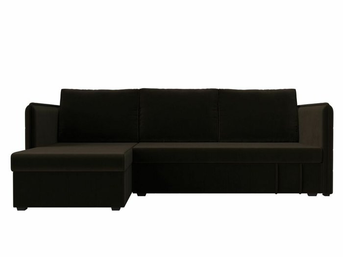 Угловой диван-кровать Слим коричневого цвета левый угол - купить Угловые диваны по цене 28999.0