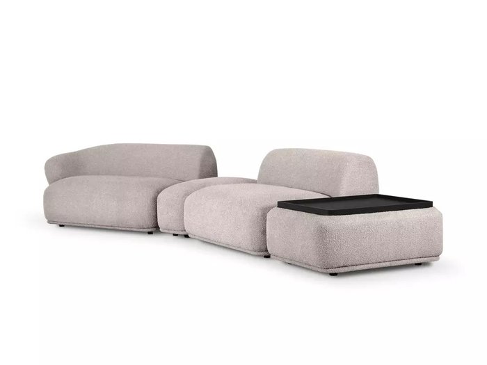 Модульный диван Fabro серо-бежевого цвета - купить Прямые диваны по цене 310320.0