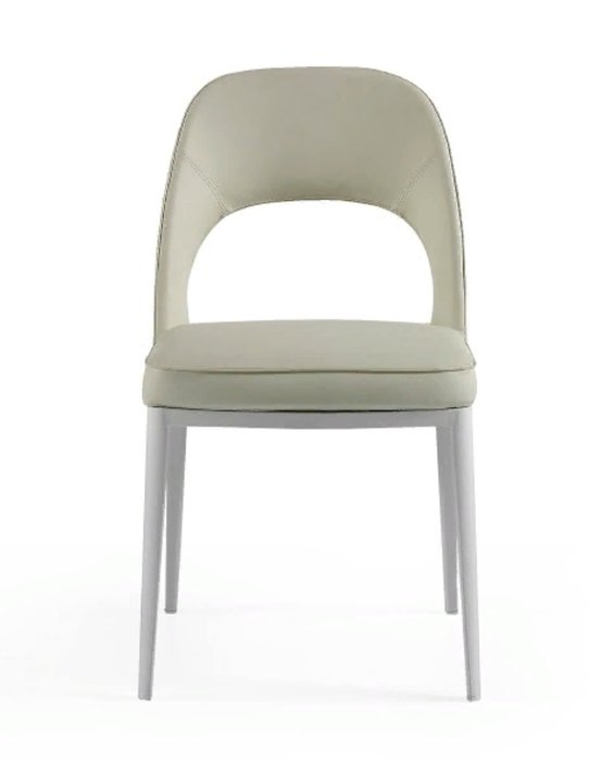 Стул в обивке из ткани белого цвета  - купить Обеденные стулья по цене 91990.0