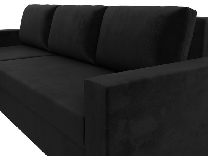 Угловой диван-кровать Траумберг Лайт черного цвета левый угол - лучшие Угловые диваны в INMYROOM Угловой диван-кровать Траумберг Лайт черного цвета левый угол - лучшие Угловые диваны в INMYROOM