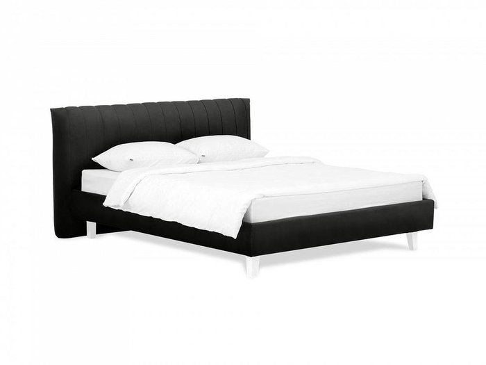 Кровать Queen Anastasia L 160х200 черного цвета - купить Кровати для спальни по цене 46580.0