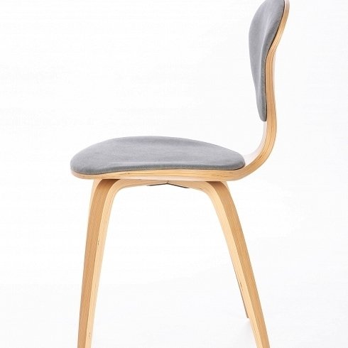 Стул Cherner с обивкой серого цвета - лучшие Обеденные стулья в INMYROOM