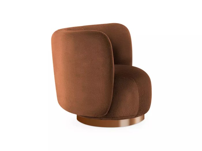Кресло Lucca вращающееся коричневого цвета - лучшие Интерьерные кресла в INMYROOM