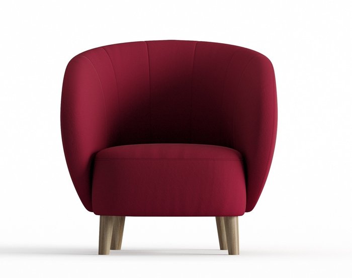 Кресло Чарльз в обивке из велюра бордового цвета - купить Интерьерные кресла по цене 15990.0