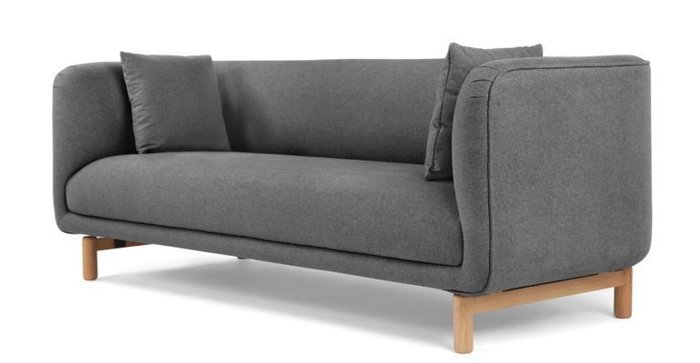 Трехместный диван Tribeca серый - купить Прямые диваны по цене 83300.0