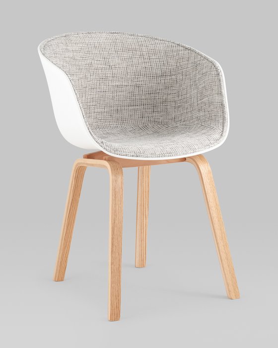 Кресло Libra Soft бело-серого цвета - купить Обеденные стулья по цене 8990.0