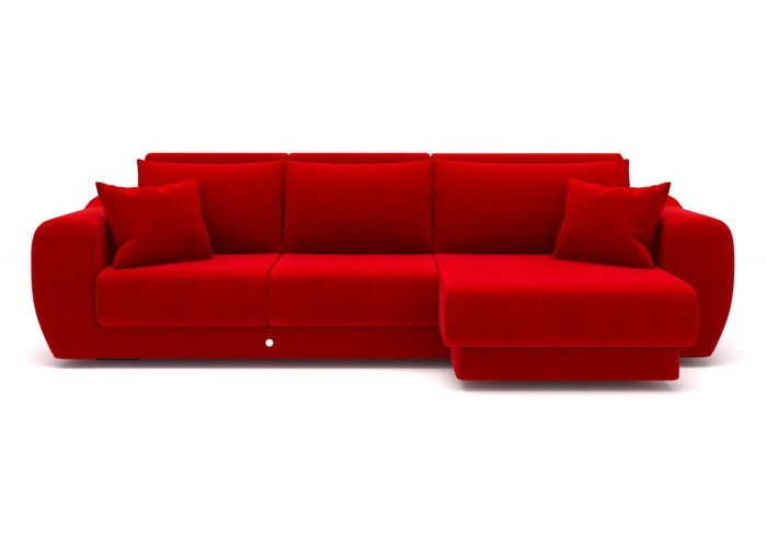 Угловой диван-кровать красного цвета