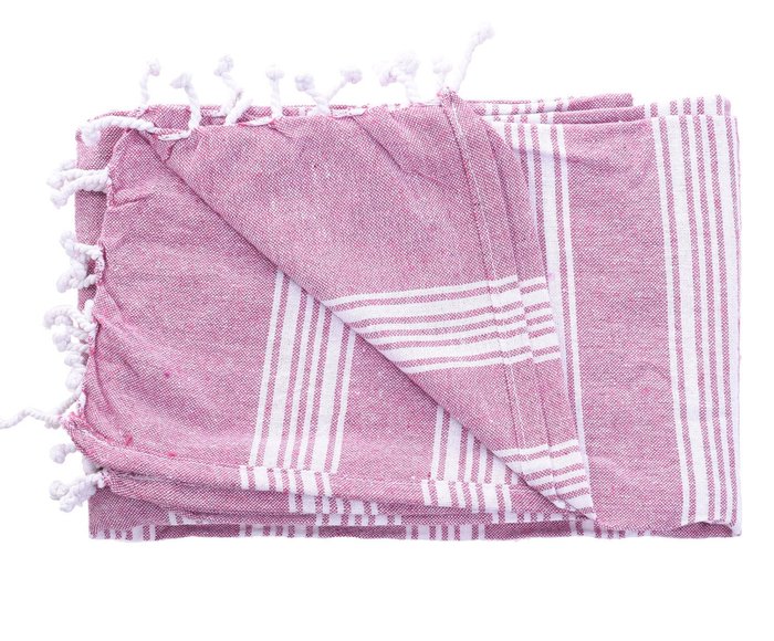 Полотенце-плед розового цвета