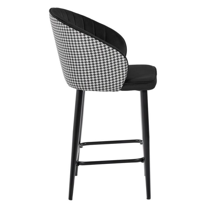 Полубарный стул Paola бело-чёрного цвета - лучшие Барные стулья в INMYROOM