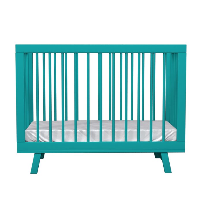 Кроватка для новорожденного Lilla Aria 60х120 бирюзового цвета