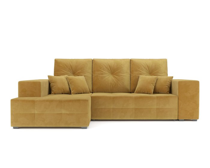 Угловой диван-кровать Монреаль желтого цвета левый угол - купить Угловые диваны по цене 39990.0