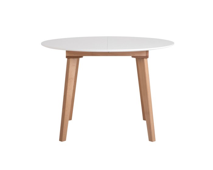 Раздвижной обеденный стол Крит бело-коричневого цвета - купить Обеденные столы по цене 40700.0