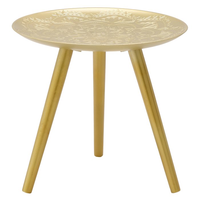 Кофейный столик золотого цвета
