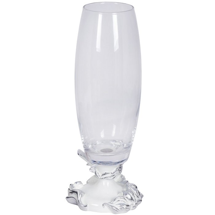 Сувенирная ваза Белла бело-серебряного цвета - лучшие Вазы  в INMYROOM