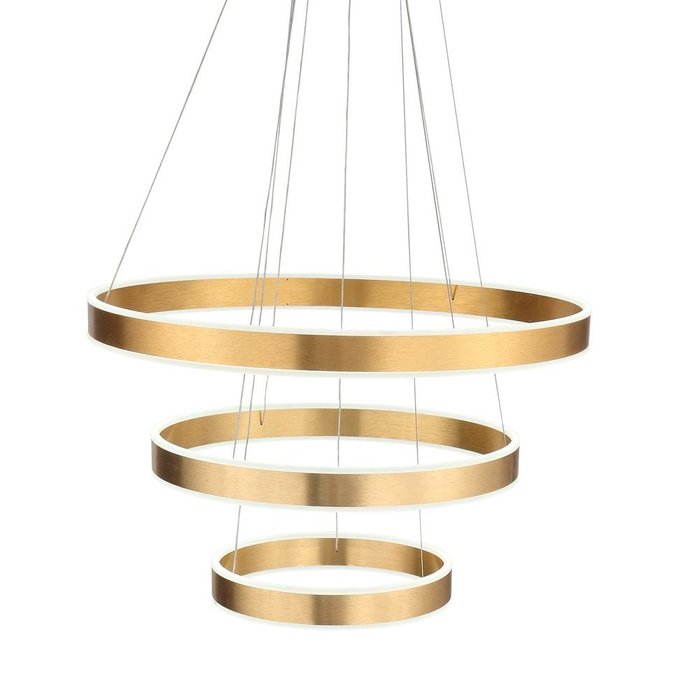 Подвесная светодиодная люстра Onze золотого цвета - купить Подвесные люстры по цене 95690.0