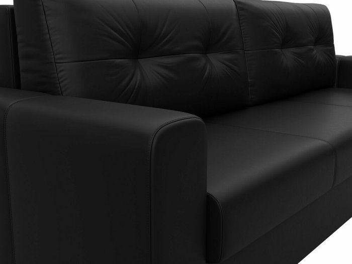 Диван-кровать Лига 031 черного цвета (экокожа) - лучшие Прямые диваны в INMYROOM