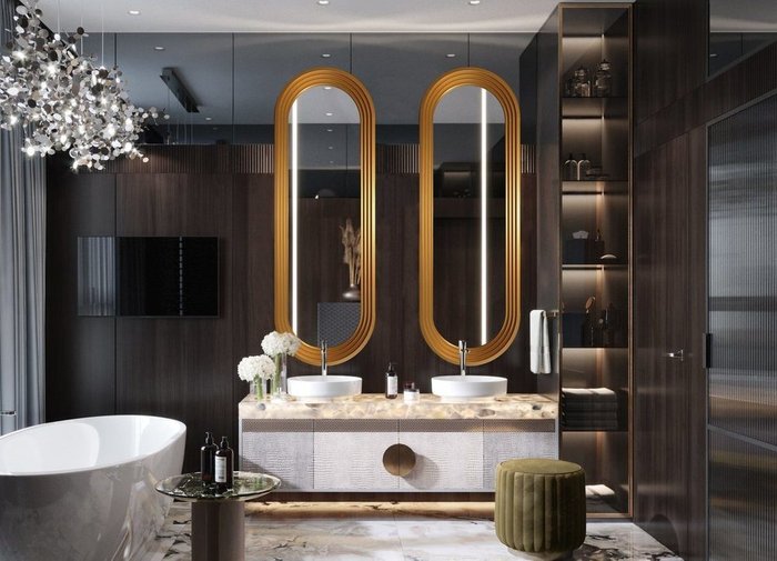 Овальное интерьерное зеркало Scala ovale в декоративной раме - лучшие Настенные зеркала в INMYROOM