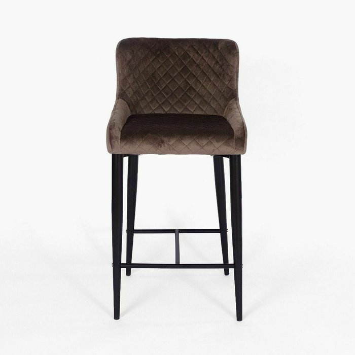 Стул полубарный Cindy черно-коричневого цвета - купить Барные стулья по цене 6900.0