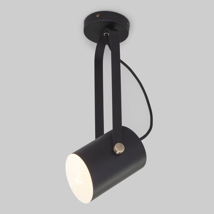 Настенный светильник Italio черного цвета с поворотным плафоном 