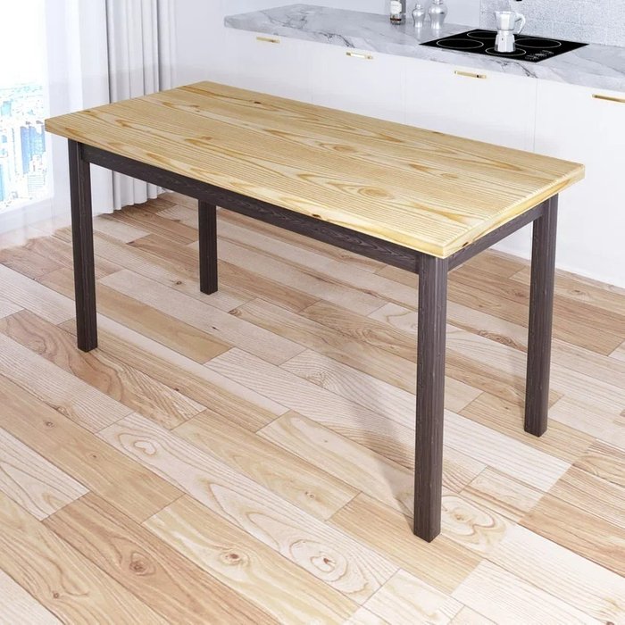 Обеденный стол Классика 130х60 бежево-коричневого цвета - купить Обеденные столы по цене 15366.0