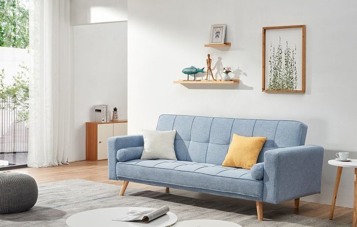 Диван-кровать Scandinavia голубого цвета - лучшие Прямые диваны в INMYROOM
