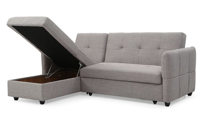 Угловой диван-кровать Rotterdam серого цвета - лучшие Угловые диваны в INMYROOM