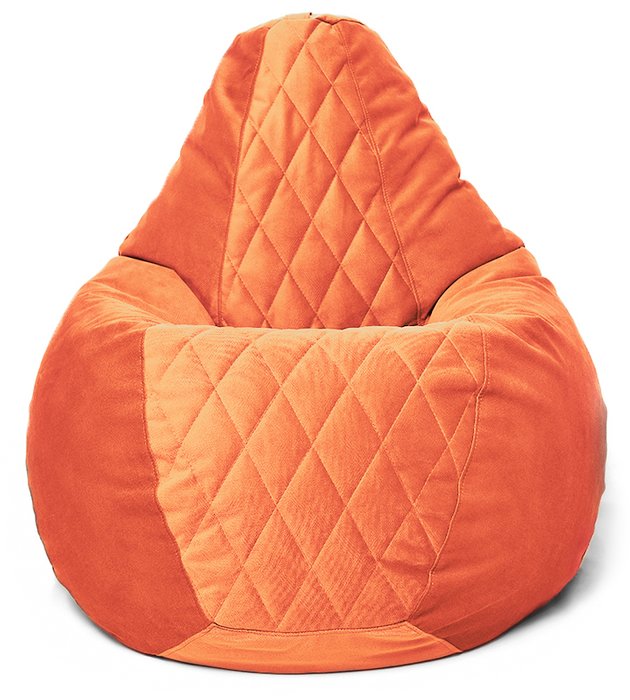 Кресло мешок Груша Maserrati 12 XL оранжевого цвета - купить Бескаркасная мебель по цене 5115.0