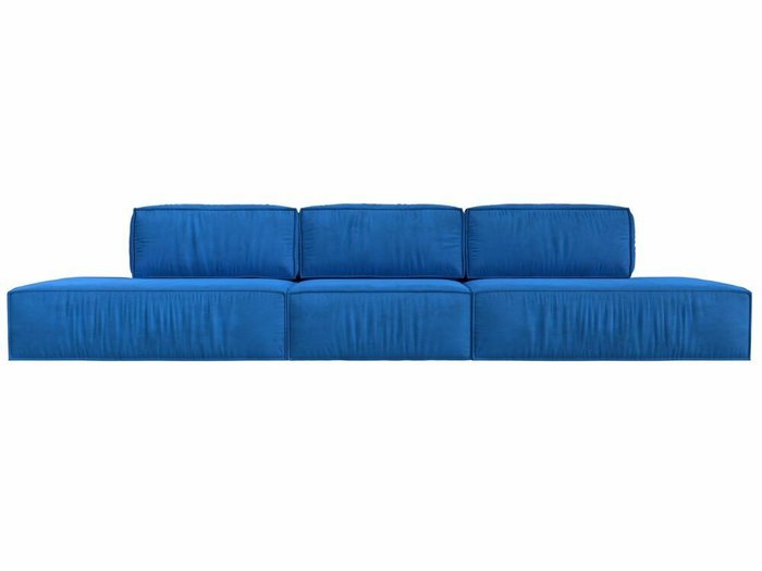 Прямой диван-кровать Прага лофт лонг голубого цвета - купить Прямые диваны по цене 101999.0