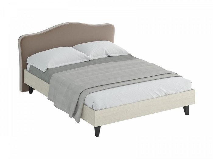 Кровать "Queen Elizabeth" с бежево-серым изголовьем 160х200 см