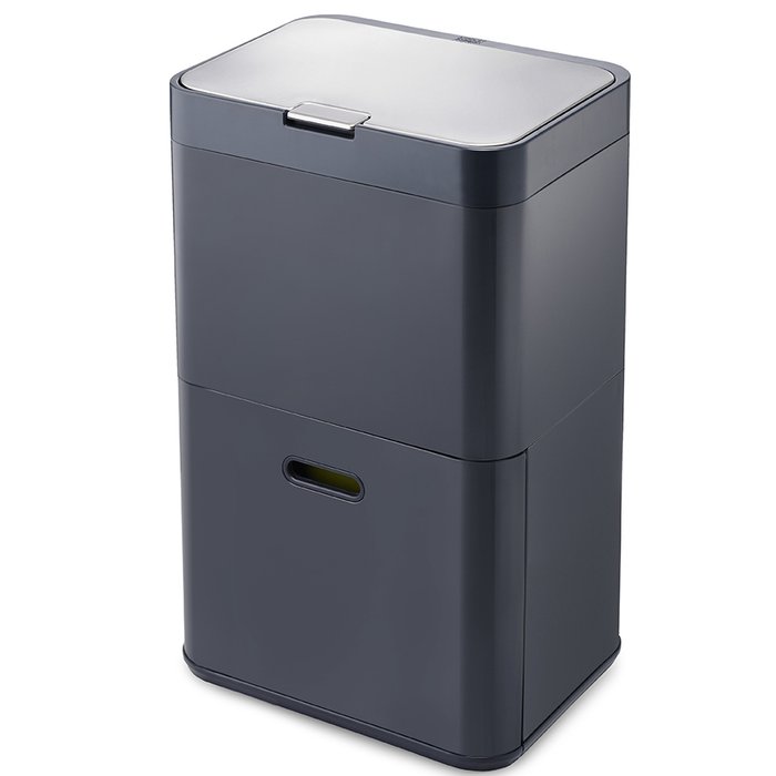 Контейнер для сортировки мусора totem 48 л графит - лучшие Плетеные корзины в INMYROOM