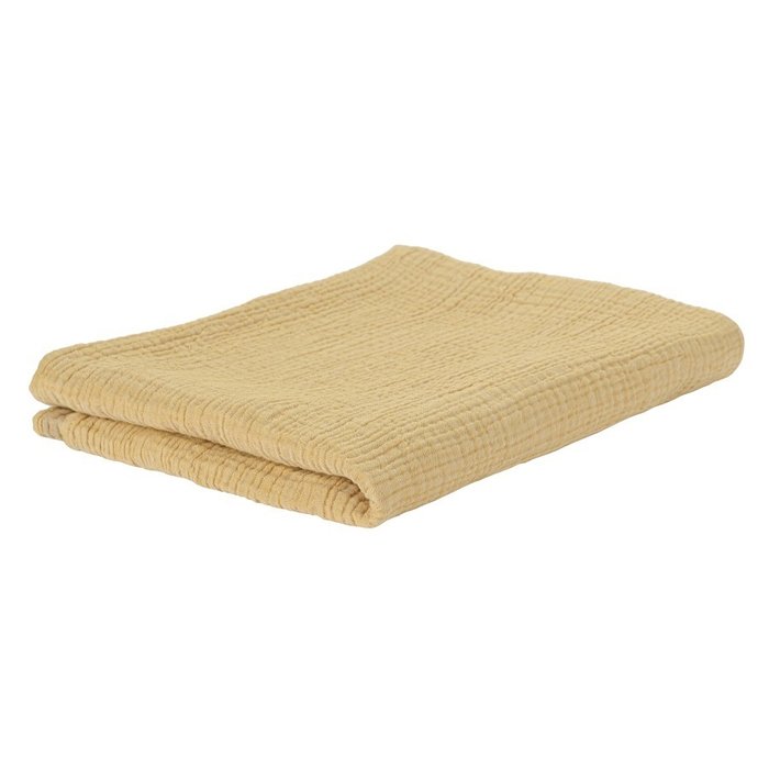 Одеяло из жатого хлопка горчичного цвета 90x120 - лучшие Одеяла в INMYROOM