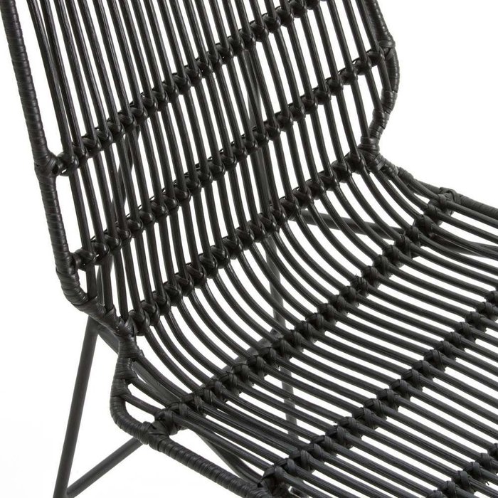 Комплект из двух металлических плетеных стульев Malu черного цвета - купить Обеденные стулья по цене 33474.0