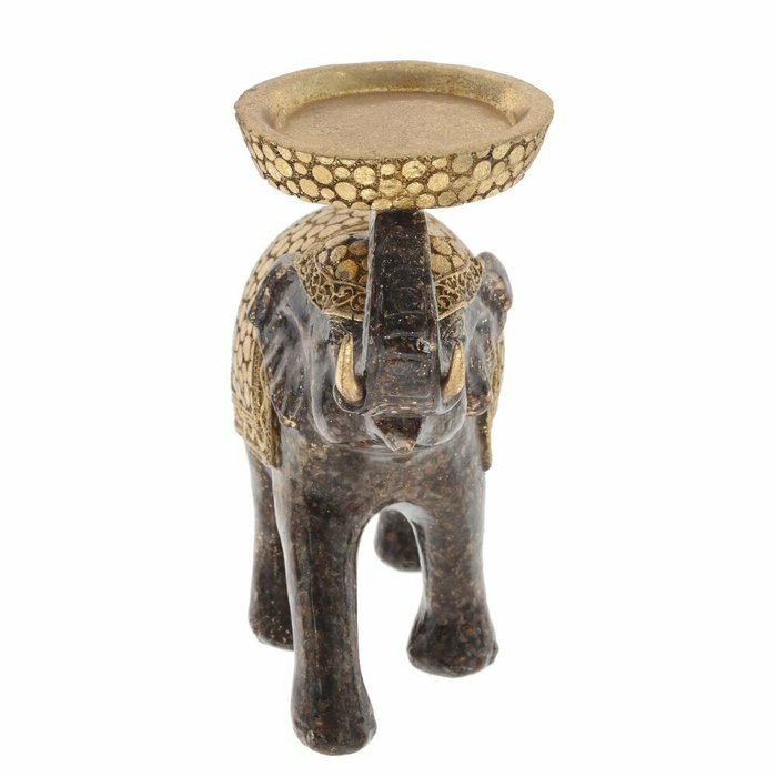 Фигура декоративная Слон коричнево-золотого цвета - купить Фигуры и статуэтки по цене 3971.0