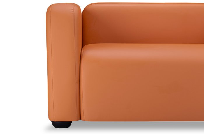 Прямой диван Квадрато Стандарт оранжевого цвета - лучшие Прямые диваны в INMYROOM