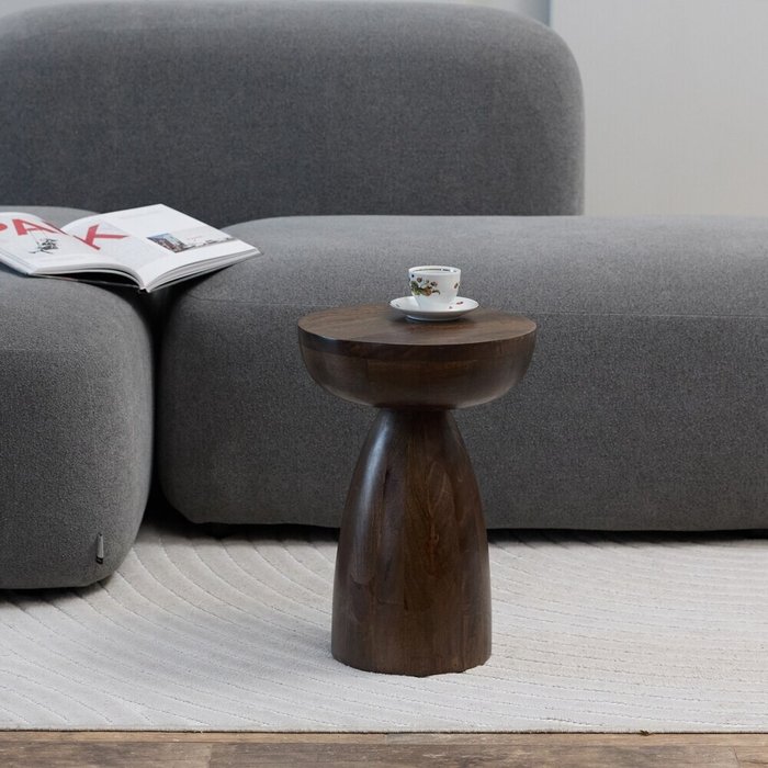 Кофейный стол из массива Самвад коричневого цвета - лучшие Кофейные столики в INMYROOM Кофейный стол из массива Самвад коричневого цвета - лучшие Кофейные столики в INMYROOM