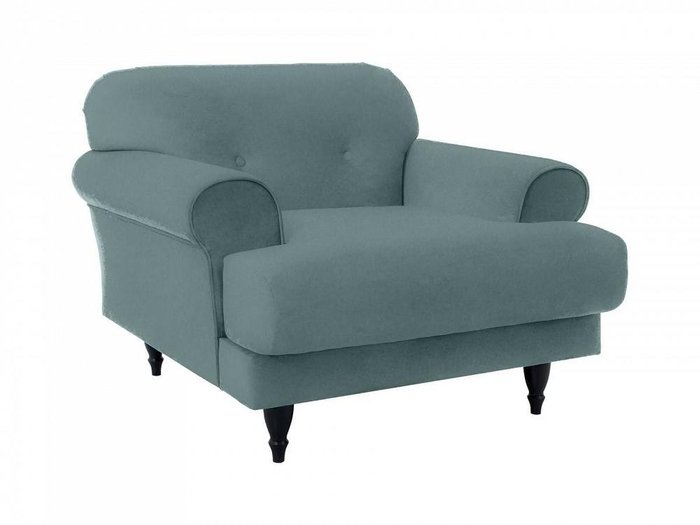 Кресло Italia серо-синего цвета  - купить Интерьерные кресла по цене 52470.0